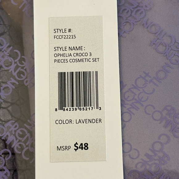 French Connection® women’s Three Pack OPHELIA CROCO COSMETIC SET - Picture 12 of 12